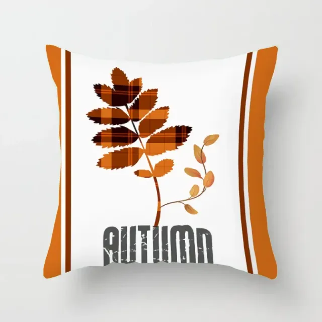 Pillow coating with motive of red maple leaf for decoration of office and home car