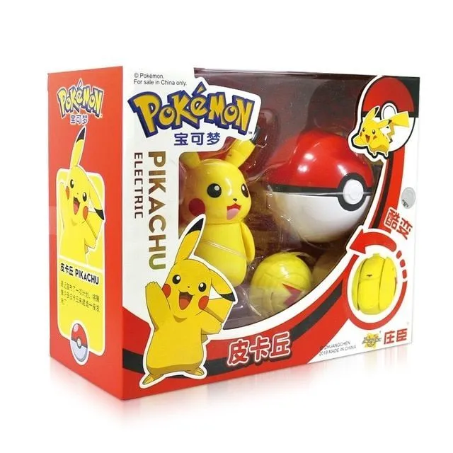 Urocze figurki Pokémonów + pokeball pikachu box