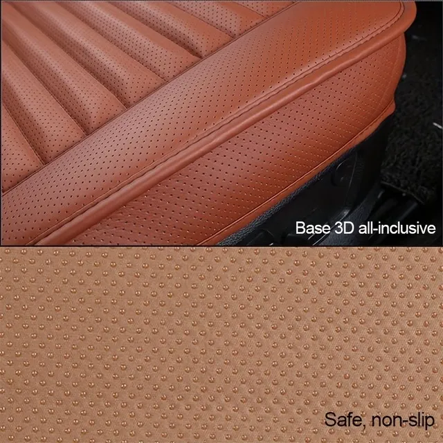 Breathable PU leather seat protector with anti-slip pad