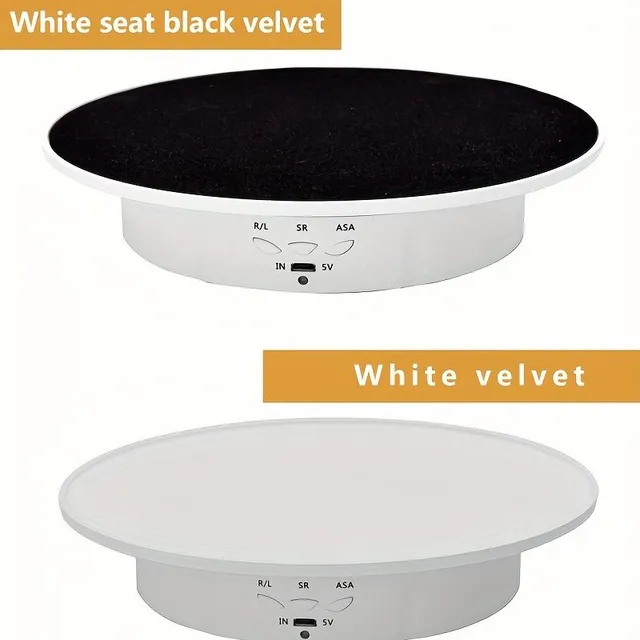 Elegantný elektrický otočný stojan Velvet - automatický otočný stojan s nosnosťou do 8 kg pre fotografické výrobky