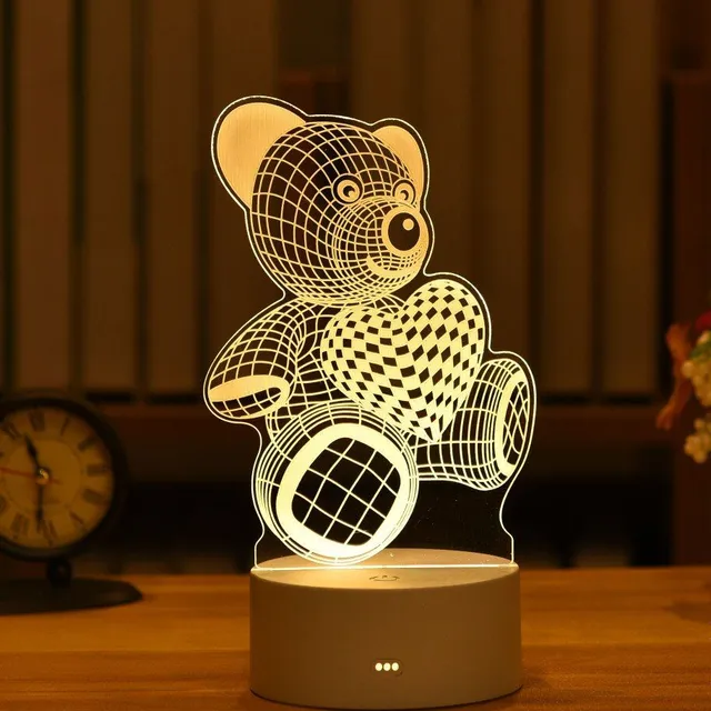 3D led night light