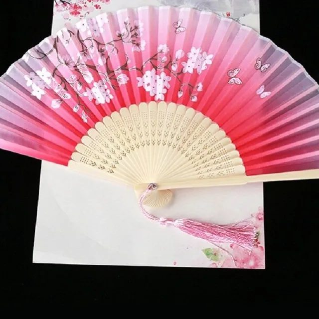 Japanese fan with floral motif