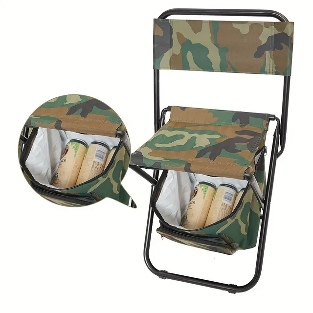 Folding beach and fishing chairs with backrest