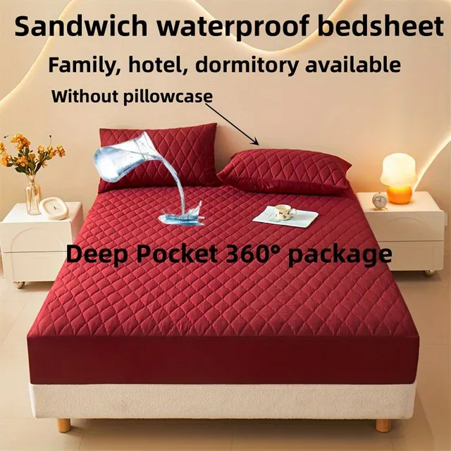 Waterproof mattress protector 1 pcs, stain resistant and moisture resistant, Suitable sheet