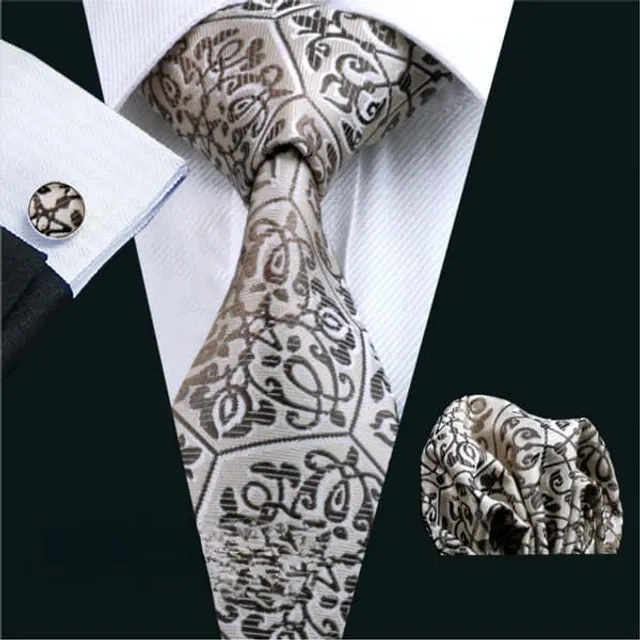 Bărbați set de luxos de cravate, Handkerchiefs, Cuff link-uri