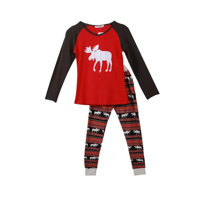 Christmas pajamas with reindeer for the whole family