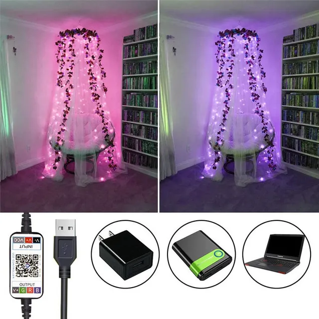 Christmas RGB tree lights controlled by phone app