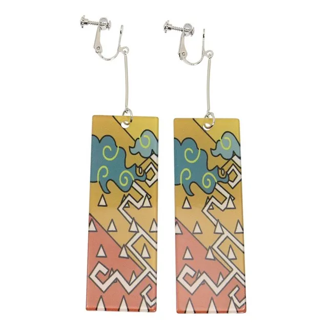 Trendy acrylic earrings - Hanafuda