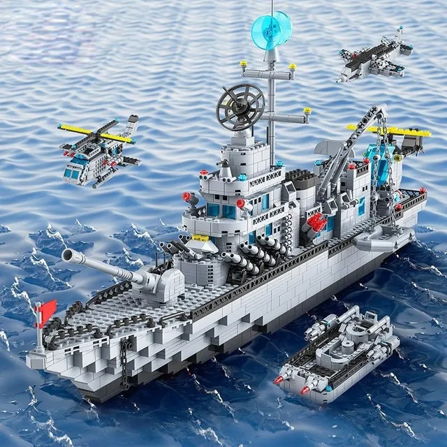 Set de construcție pentru copii - Navă militară