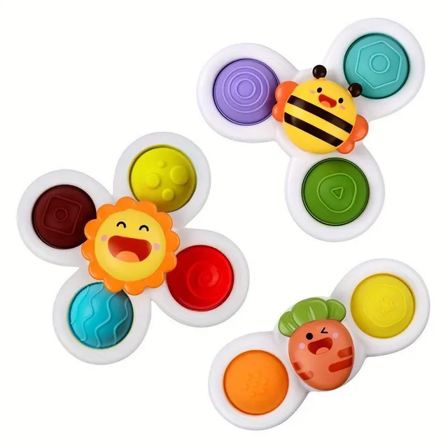 3ks Hračky pre Vannu s batoľatámi - Spinning pre zábavu a vývojové zmysly