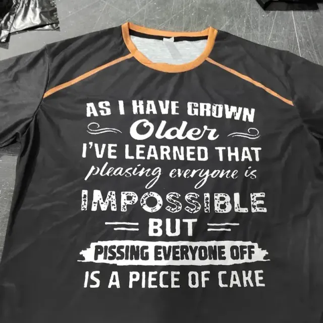 Tricou creativ pentru bărbați cu imprimare 3D de litere