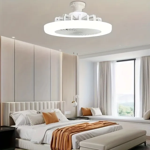 Ceiling fan 2v1 with LED lighting - E27 thread + remote control