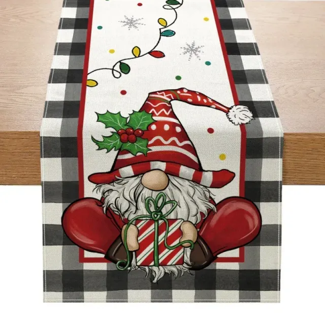 Stylový ubrus s vánočním designem na ozdobení stolu v domácnosti