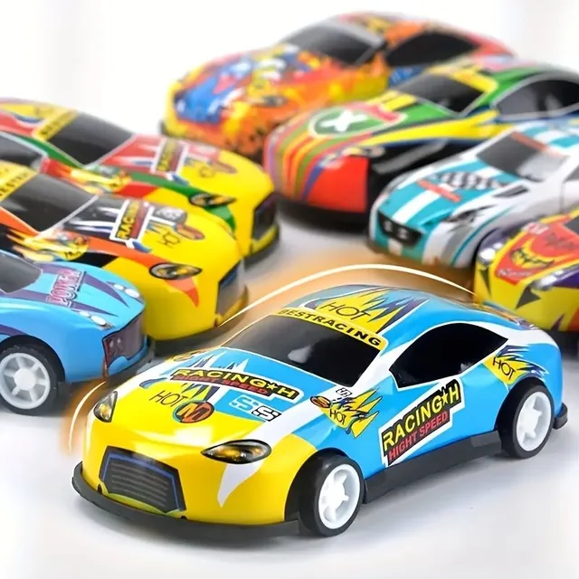 50pcs cars with plastic storage box, mini metal cars for kids