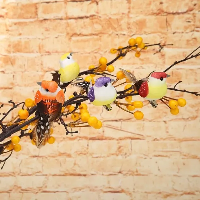 Decorative birds 12 pcs