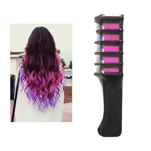 Comb with washable hair dye