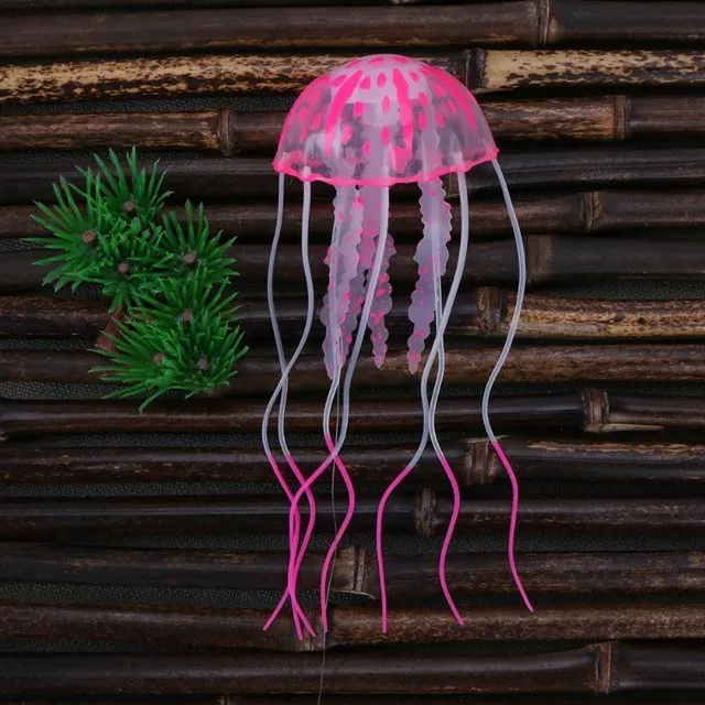 Silicone jellyfish into the aquarium