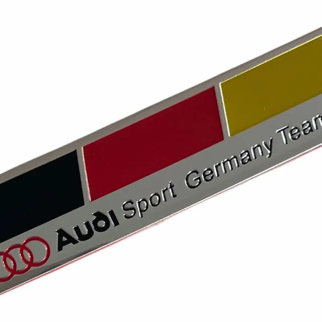 Bst Metal sticker of Audi 12,5 x 3 cm