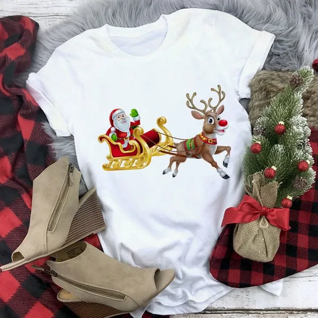 Ladies T-shirt with Christmas motif