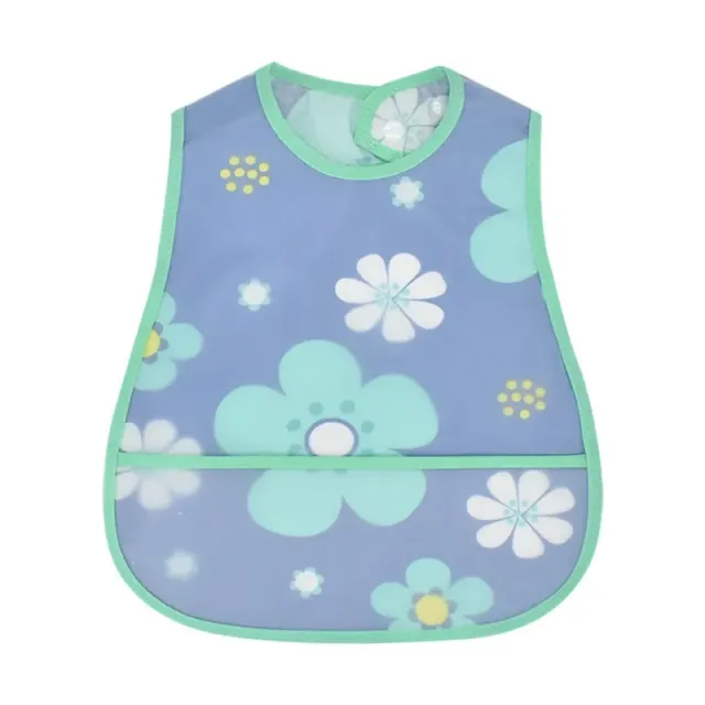 Children's impervious adjustable cotton bib with cartoon motifs