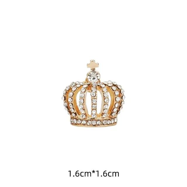 Pánska luxusná dekoratívna brošňa Crown