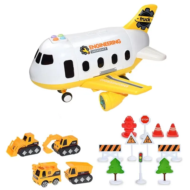 Children's large transport plane with music and story on the DIY track