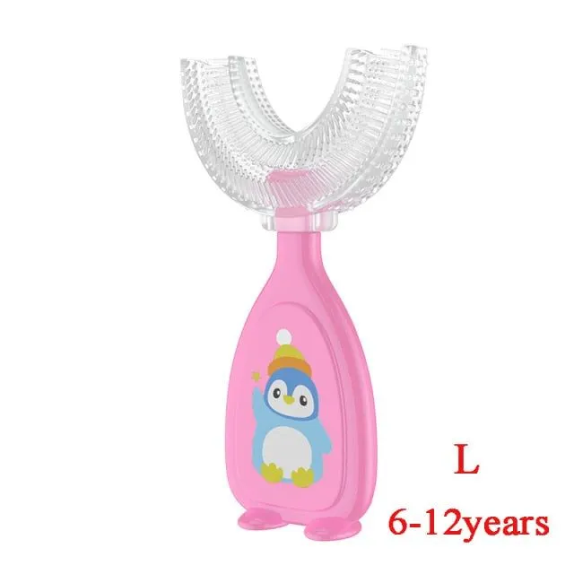 U-shaped whitening toothbrush for children from 2 to 12 years