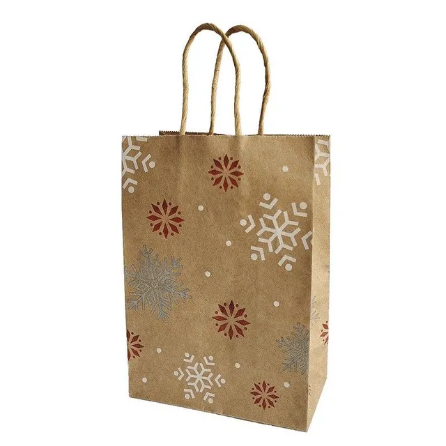 Paper bag with Christmas motif 21 x 15 x 8 cm 4 pcs