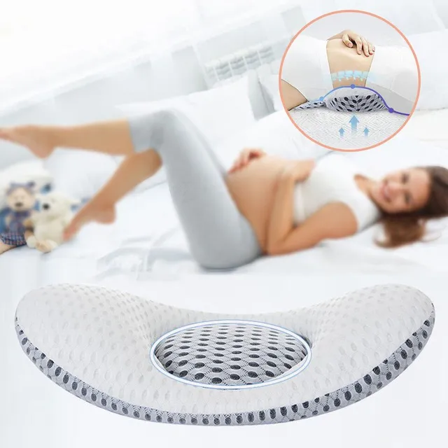 Orthopedic pillow for lumbar spine support - straightening of lordosis and kyphosis + suitable for pregnant women