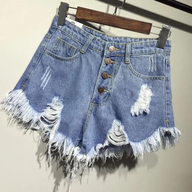 Șorturi de damă trendy din denim Paula