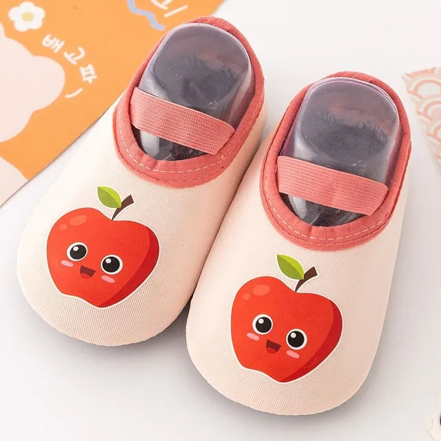 Children's original modern stylish barefoot shoes with motif of fruit and vegetables Mae