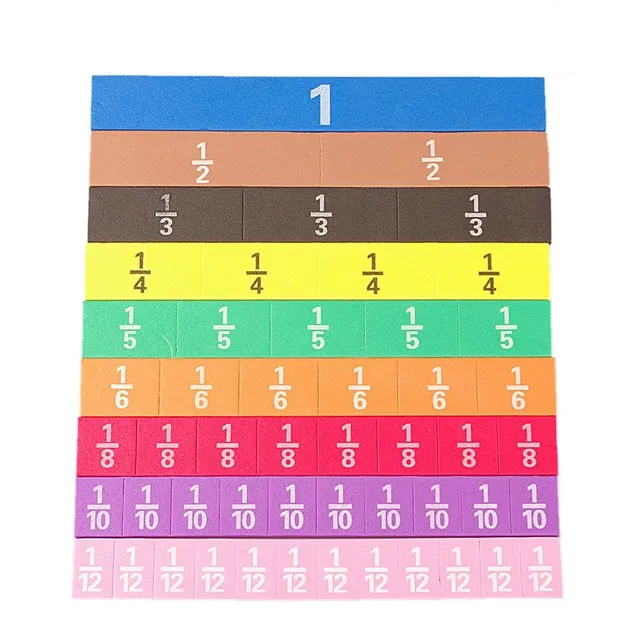 Kids' jigsaw puzzle with fractions