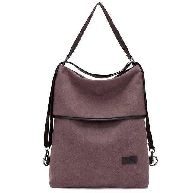 Women's 2in1 backpack and bag Purple coffee 33cm x 12cm x 41cm