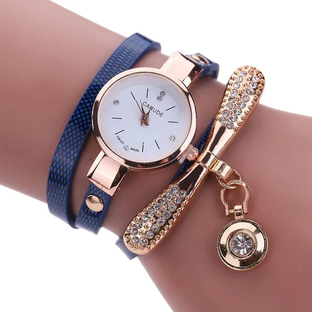 Ladies set - Watch and bracelet with gemstone - 8 colours