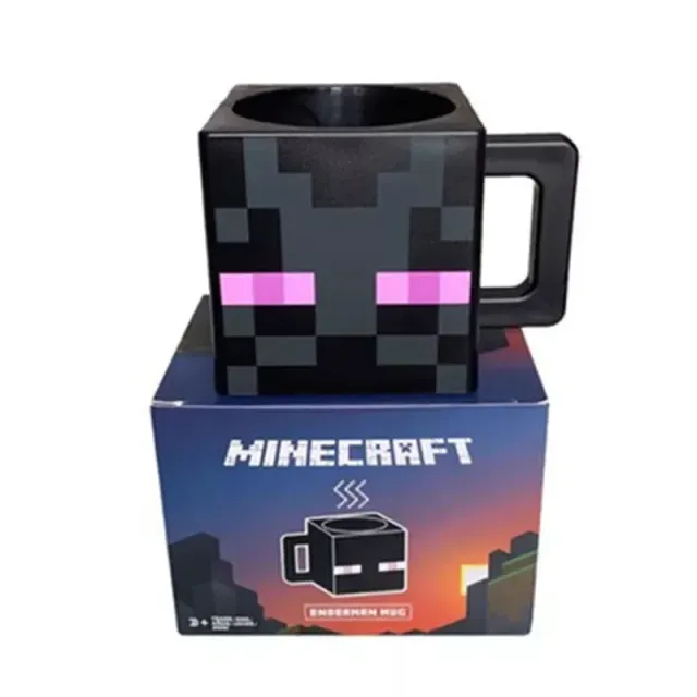 Dětský plastový hrnek na pití s uchem v motivech oblíbeného Minecraft