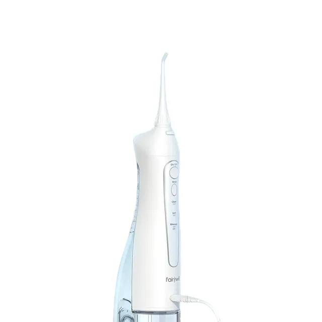 Portable oral irrigator with 3 modes Waterproof oral shower with tank capacity 300 ml Electric cleaner between toothrooms with replacement head IPX7 15.2 x 5 cm