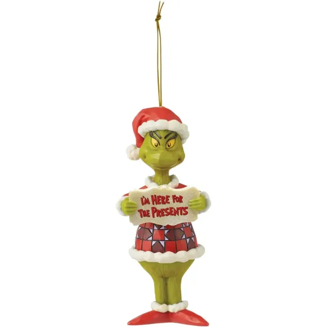 Christmas decoration of the green Grinch to hang on the Christmas tree - different variants