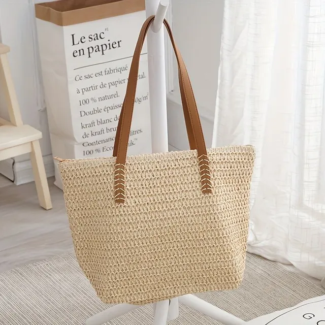 Trends large woven bag tote - Ideal for everyday use and travel