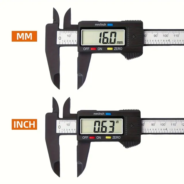 Digital sliding meters with large LCD display and automatic switching off