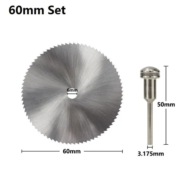 1szt 50/60mm HSS Mini piła tarczowa z trzpieniem 3,175mm Akcesoria do elektronarzędzi Piły tarczowe do drewna