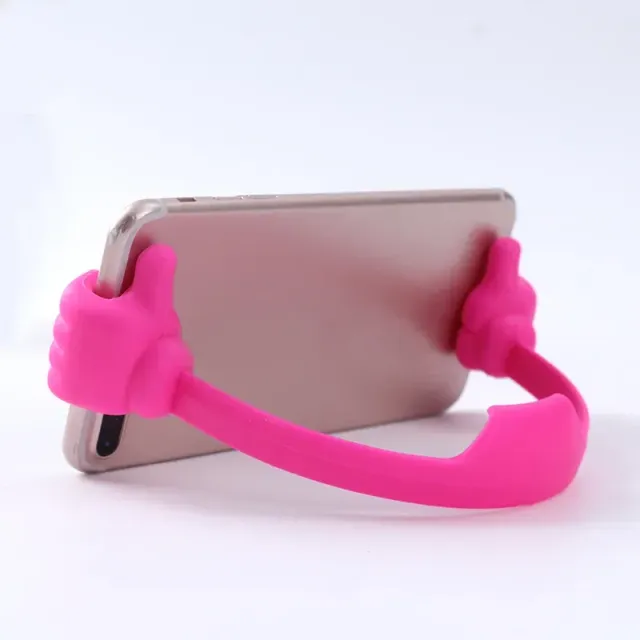 Table holder for mobile phone with adjustable thumbs, multicolor portable table stand