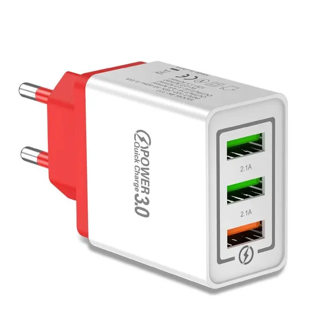 3 portowy adapter ładowania sieciowego Quick Charge