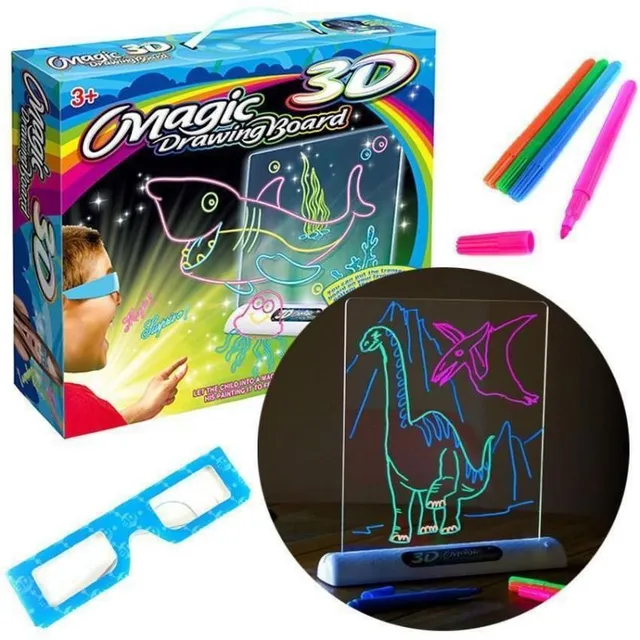 3D Pisanie Drawing Pad Magic Drawing Pad z LED Pisanie Board Oświetlona