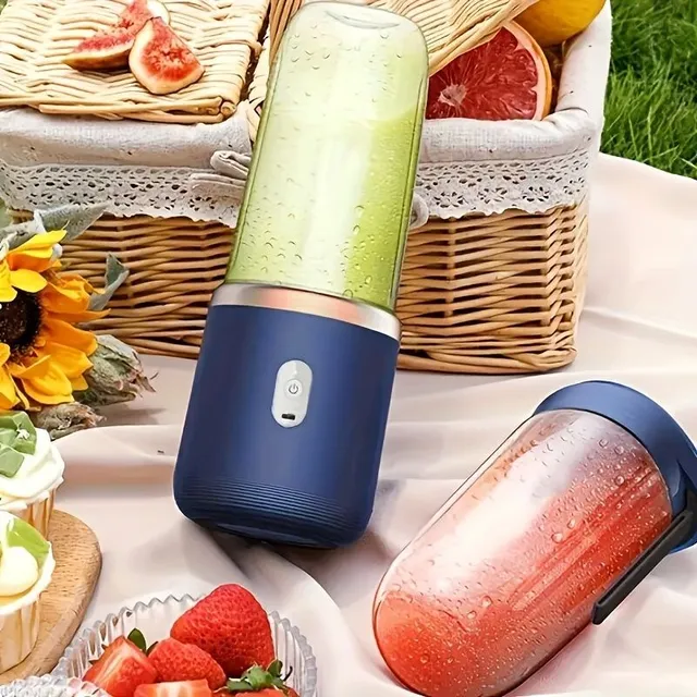 Kompaktní USB Mixér s 6 Čepelemi - Ideální pro Smoothie, Sekání Ledů a Další