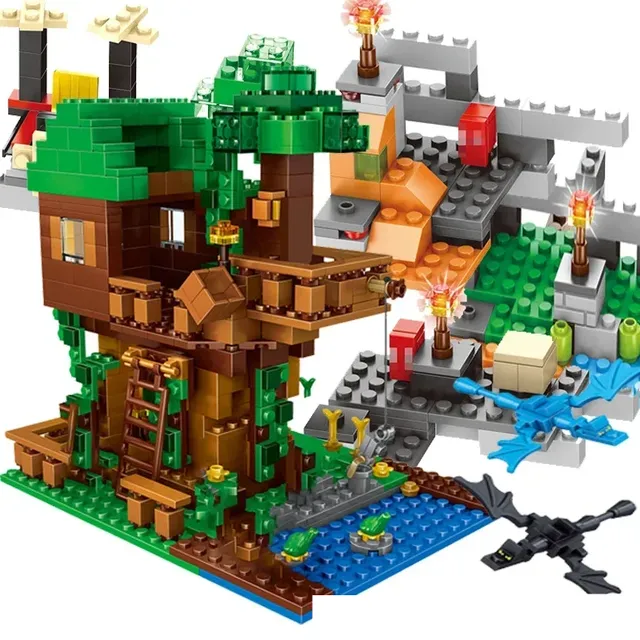 Trendy children's building set in the popular game Minecraft