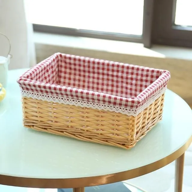 Wicker square rattan baskets