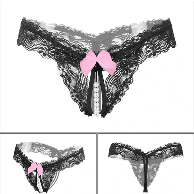 Women's erotic thong with beads