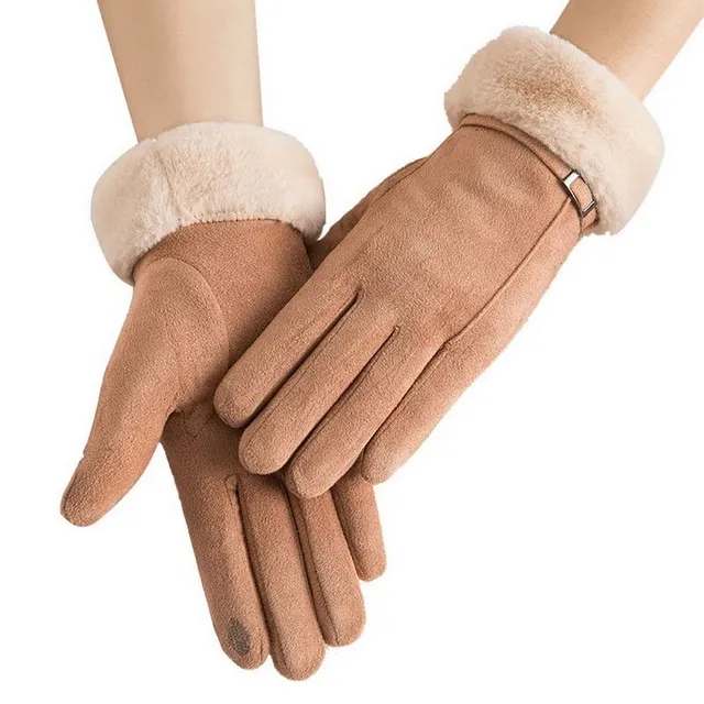 Ladies luxury gloves with wool lining Marika