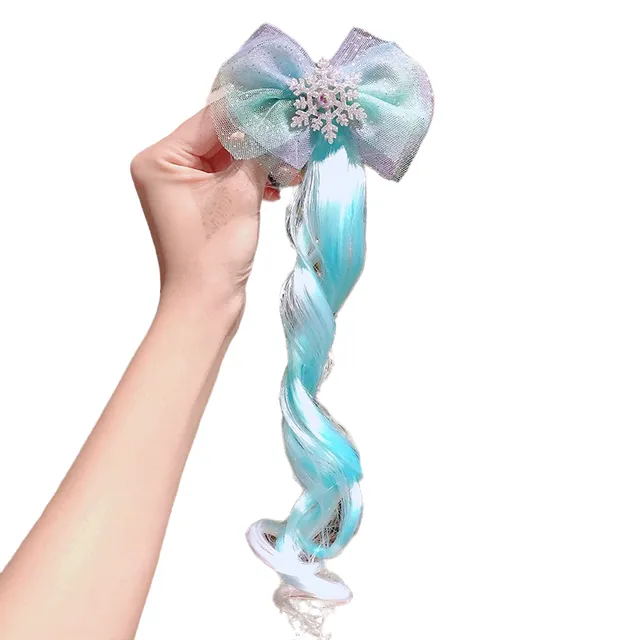 Hair rubber with hair extensions for children