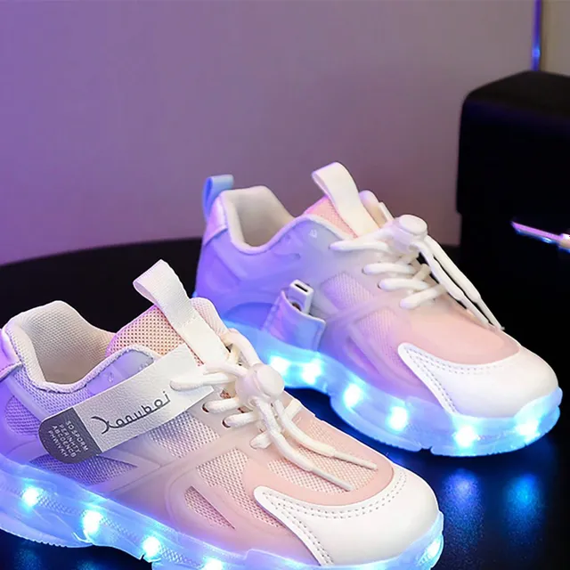 Multicolored LED boots with USB charging - style and comfort for small enthusiasts